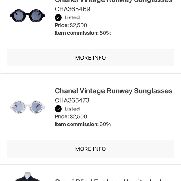 Chanel Paris White 1993 Runaway Sunglasses - Picture 8 of 8